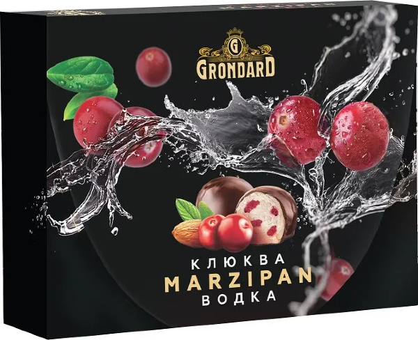 №1 TM Grondard       (10186) Конфеты глазированные Марципановые Клюква и Водка, 98г  в Темрюке