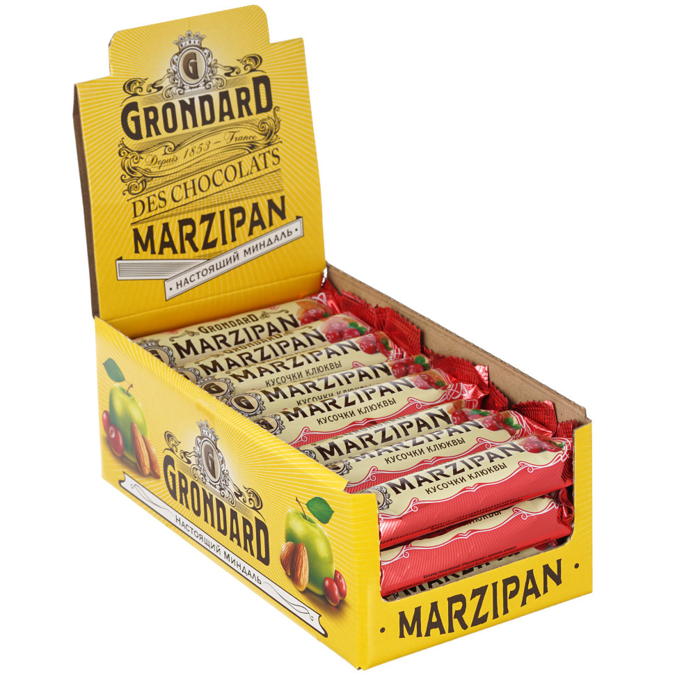  TM Grondard     (8415) Батончики глазированные Марципановые Клюква, (24шт по 50г)    в Темрюке