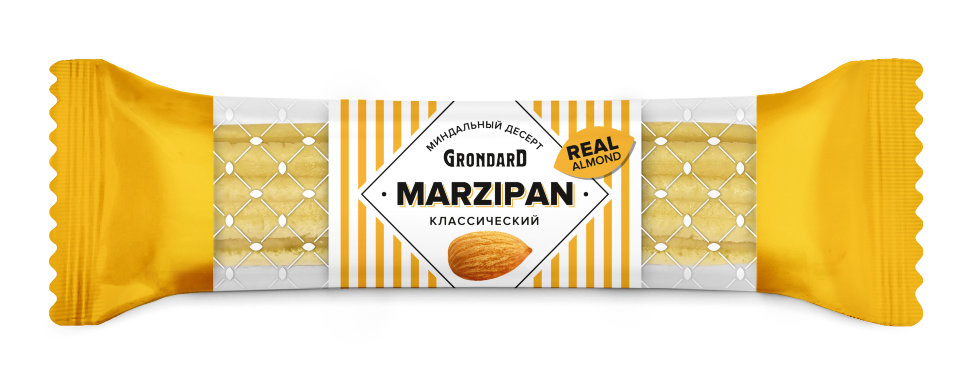  TM Grondard   (10361) Батончики НЕглазированные Марципановые Классика, (28шт по 40г)        в Темрюке
