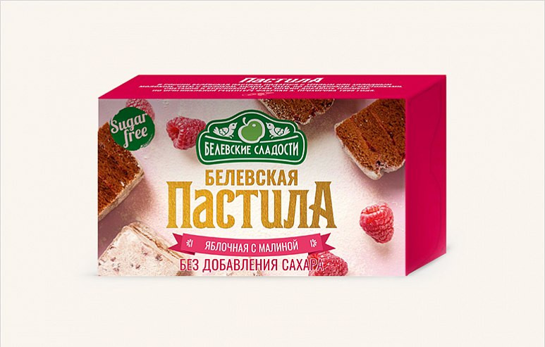  Пастила  200г диетическая с МАЛИНОЙ, НОВЫЙ ФОРМАТ (4*50г)   в Темрюке