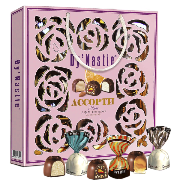№3 Династия Сумка 170г Конфеты "Ассорти ROSE"    в Темрюке