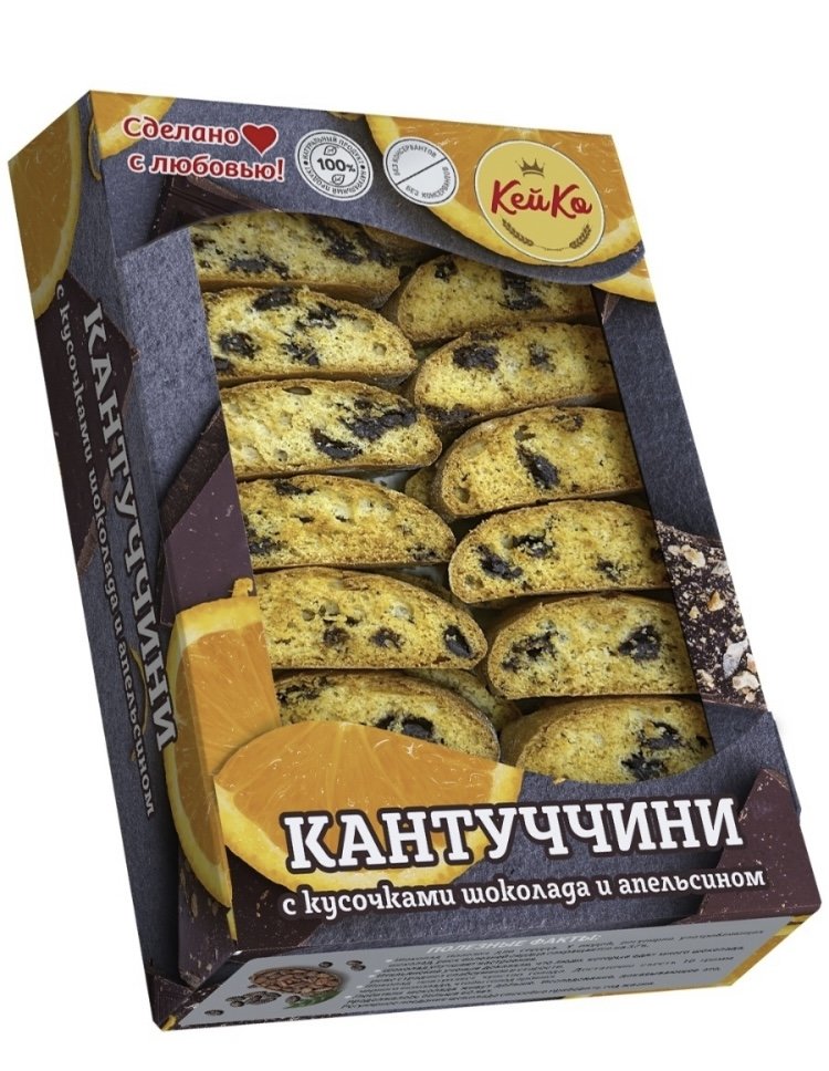  Кей Ко Кантуччини с кусочками шоколада и апельсином, 200г   в Темрюке