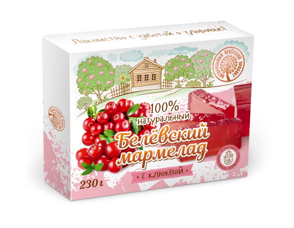 №2 Мармелад белевский "Клюква" 230г в Темрюке
